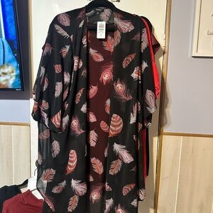 Torrid Black and Red Cape Jacket